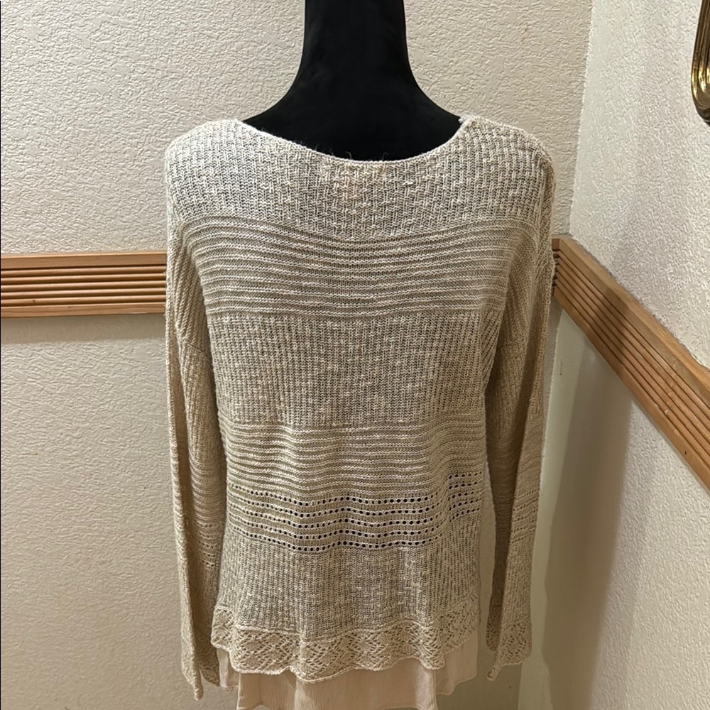 Knox Rose Cream Crew Neck Sweater Size M!! - Picture 9 of 11